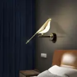 ECmhGouden Zilveren Touch Schakelaar Vogel Led Wandlampen Wandlamp 360 Draaibare Indoor Led Wandlampen Voor Slaapkamer Gang b366fcf4 6827 482e 885d 3482c6fd49cb