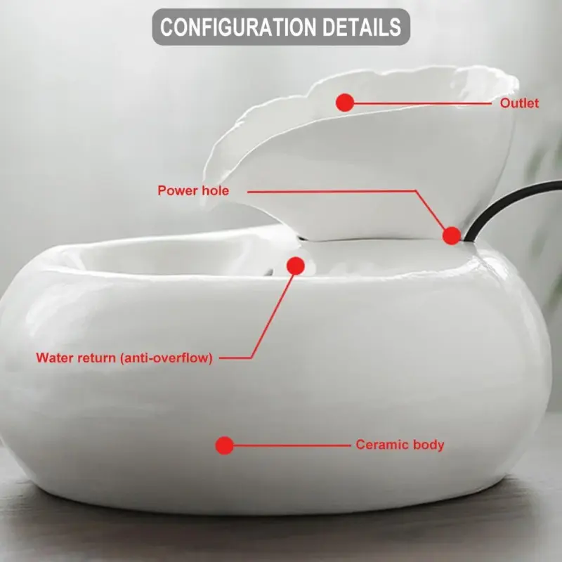 EU US Smart Ceramics Cat Drinking Feeder Automatic Circulating Water Feeder Pet Water Dispenser 3D Fountain a0b12d48 2269 4ca1 b7f8 4bb6aaac4601