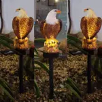 EagleFigureGardenSolarPost