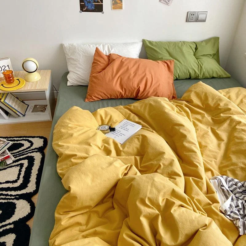 Earthy Color Combo Bedsheet Set -  - #tag1#