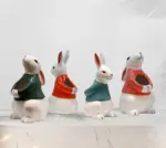 Easter Ceramic Rabbit Bunny Vase