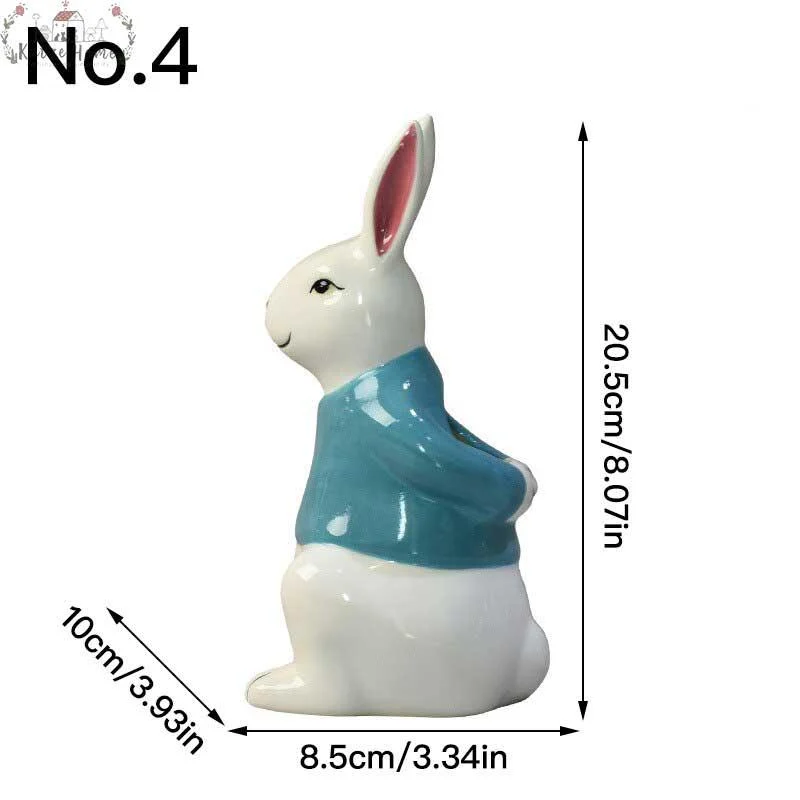 Easter Ceramic Rabbit Bunny Vase -