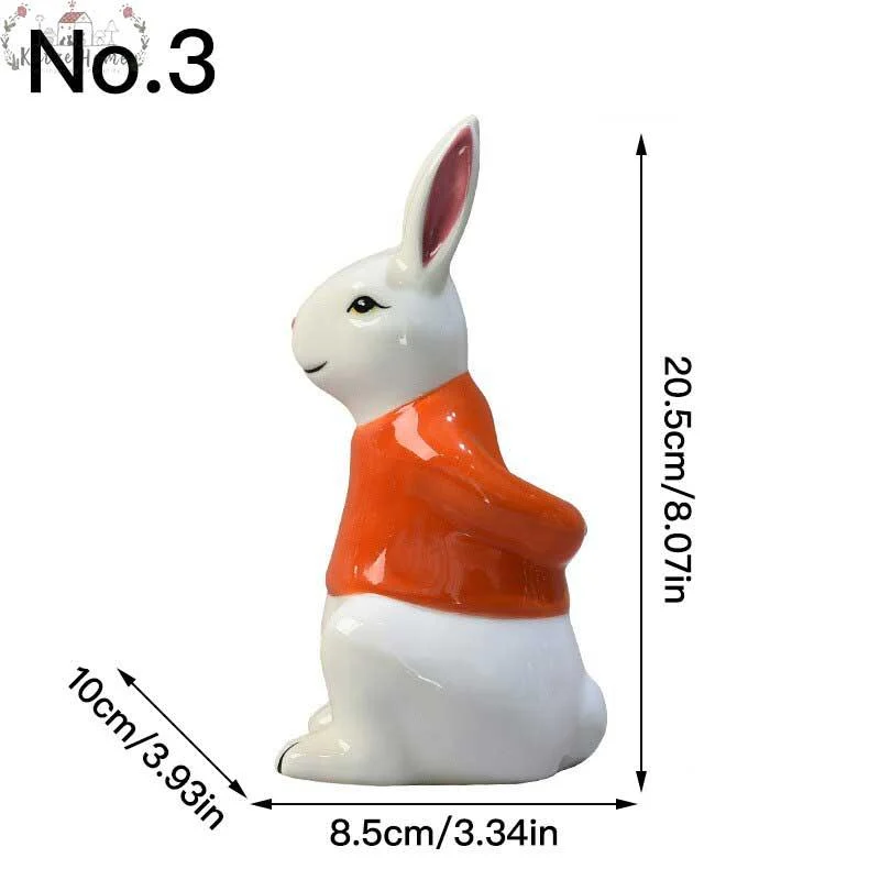 Easter Ceramic Rabbit Bunny Vase -