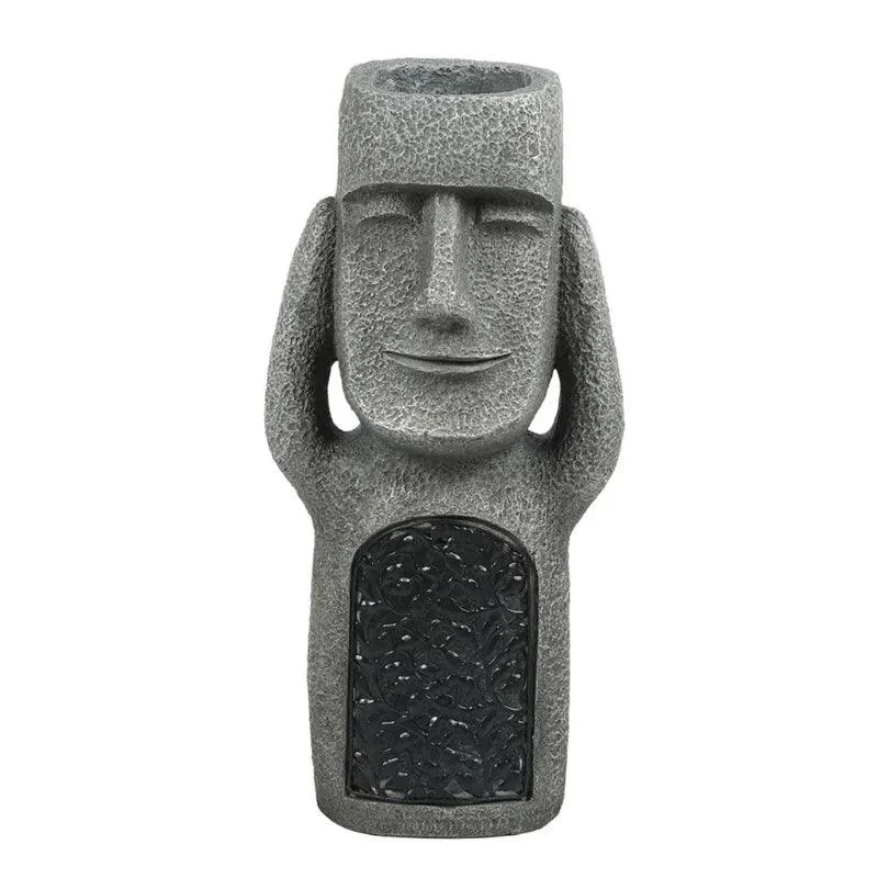 Easter Island Statue Flower Pot - LED Lighting - For Outdoors - Garden Decoration -  - #tag1#