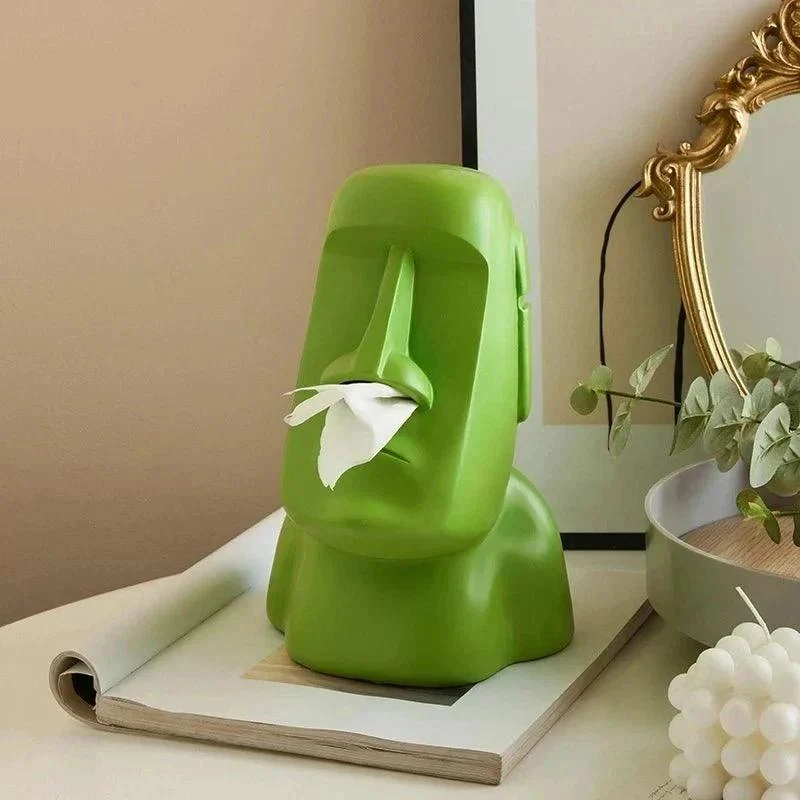 Easter Island Style Statue Design Tissue Box -  - #tag1#
