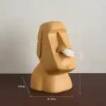 Easter Island Style Statue Design Tissue Box tag1
