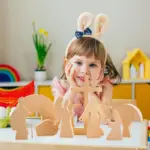 Easter Scene Wooden Decoration tag1