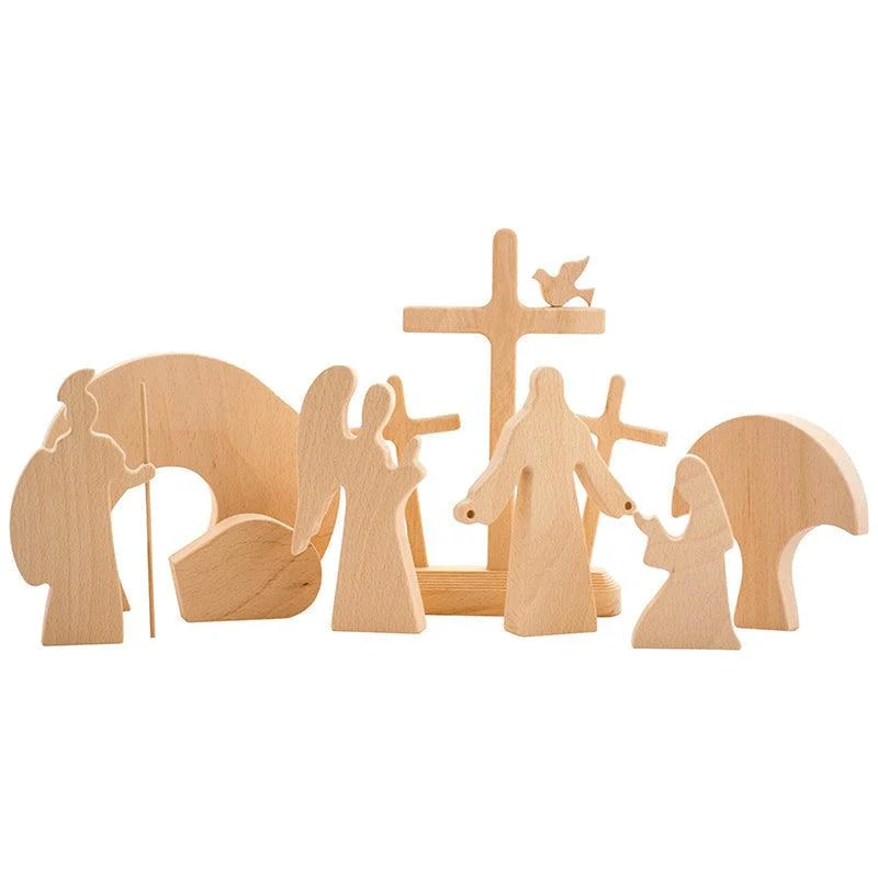 Easter Scene Wooden Decoration -  - #tag1#