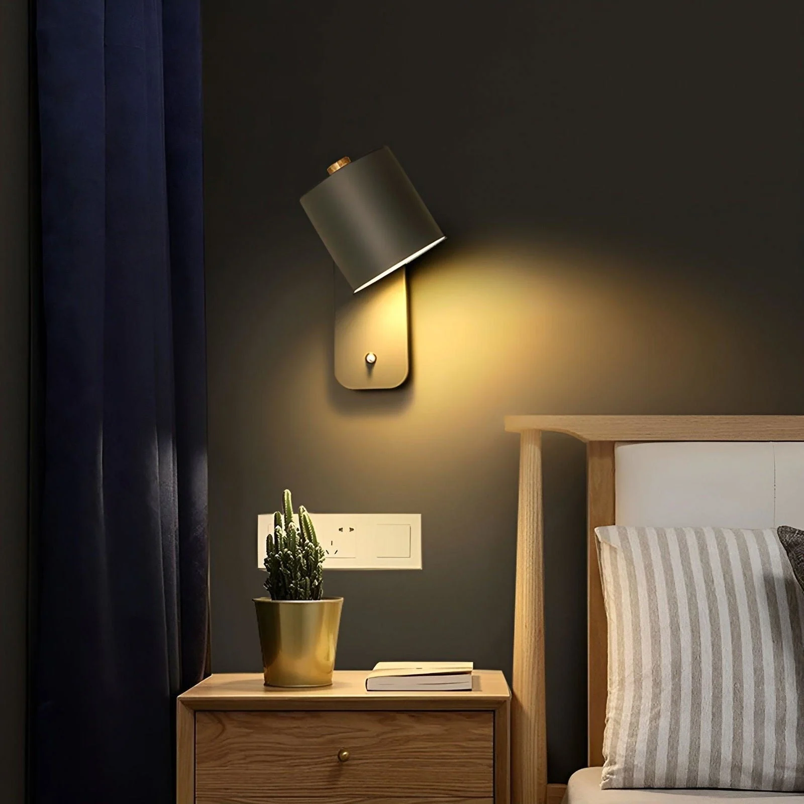 EasyPush WallLight - Rotatable Mini Cylinder LED Lamp -  - #tag1#
