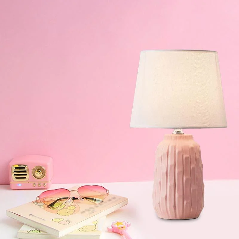 Eclat – design table lamp with conical shade and cylindrical ceramic base -  - #tag1#