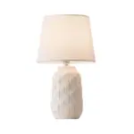 Eclat design table lamp with conical shade and cylindrical ceramic base tag1