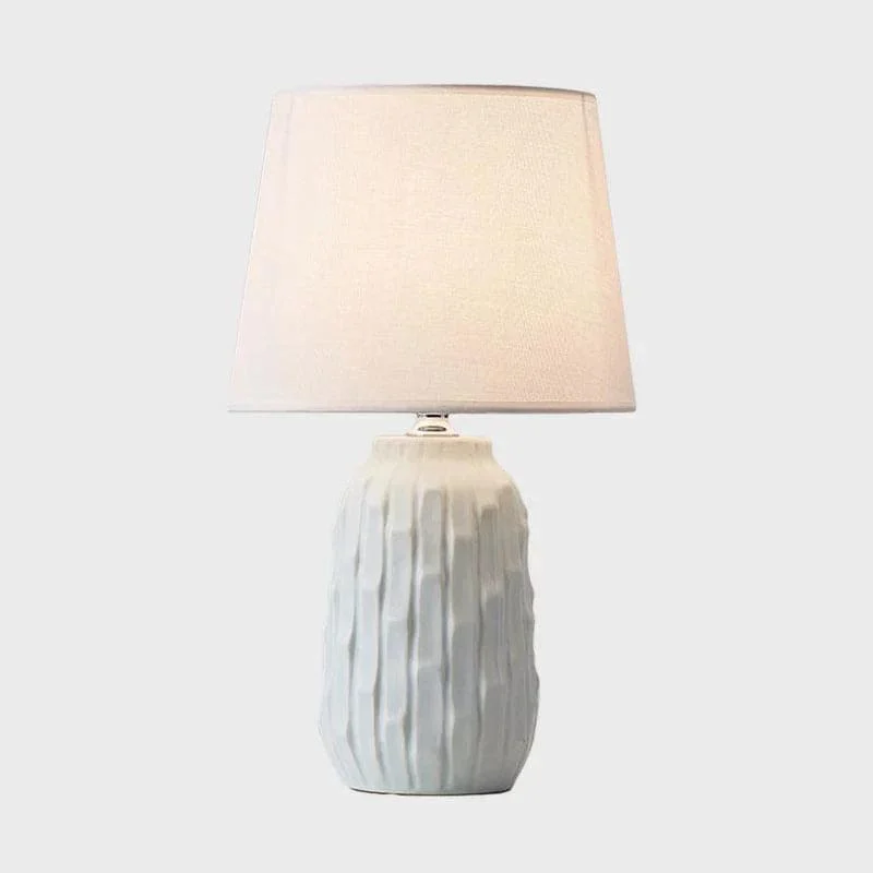Eclat – design table lamp with conical shade and cylindrical ceramic base -  - #tag1#
