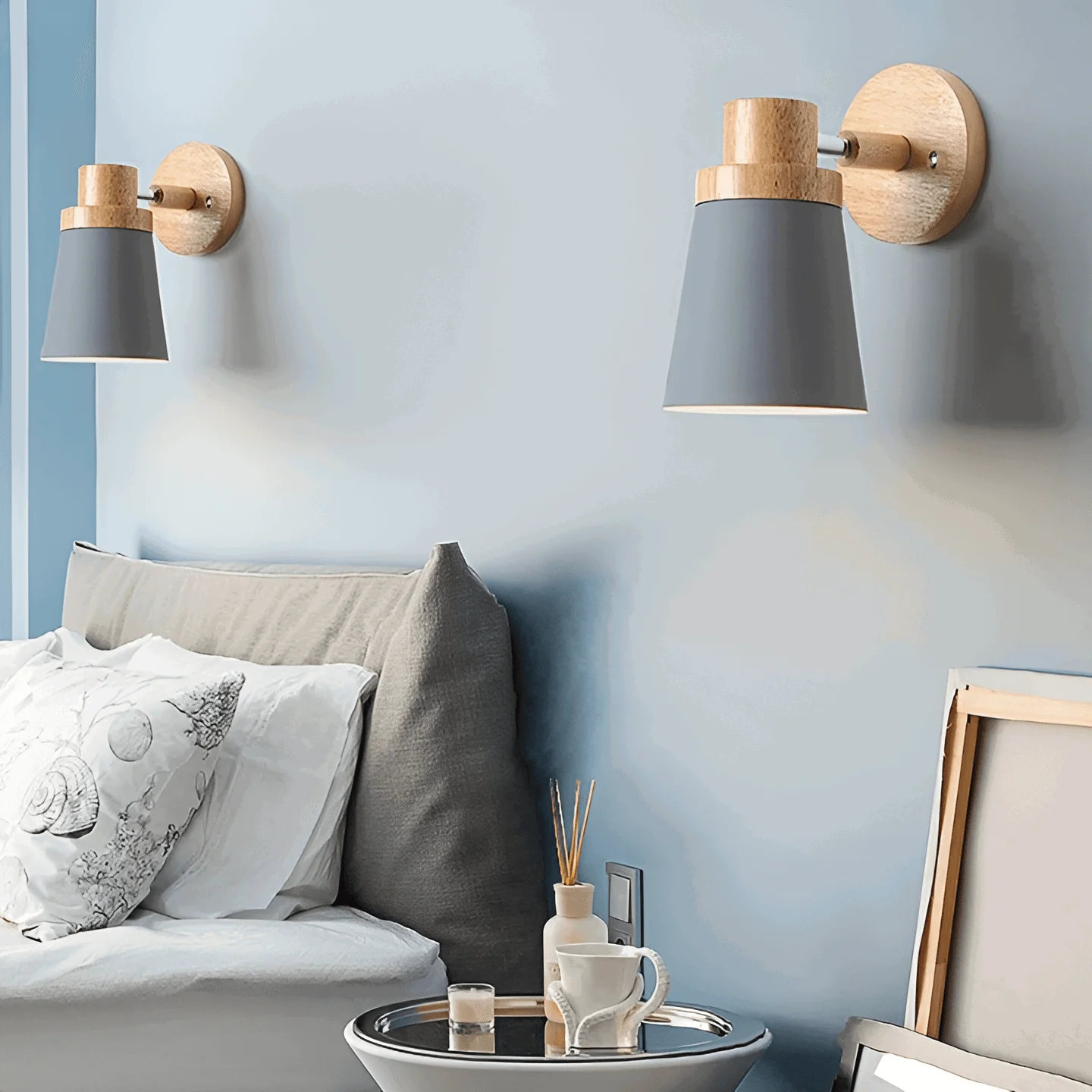 Eco-Chic Wall Light - Energy Efficient Wall Light Macaron made of Wood -  - #tag1#