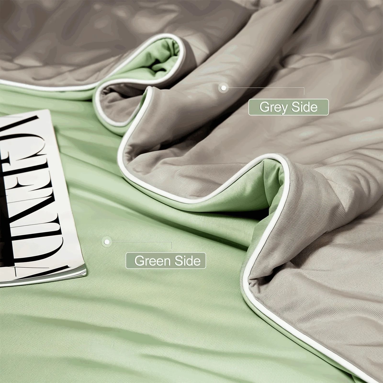 EcoFresh Cooling Blanket - Hypoallergenic Double-Sided Summer Blanket -  - #tag1#