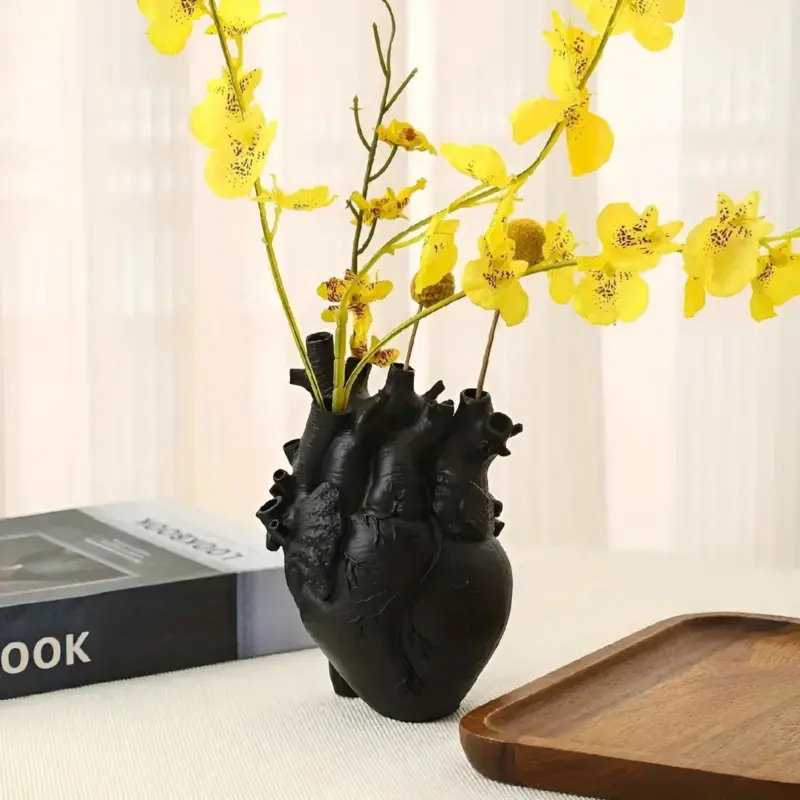EcoHeart Bamboo Wood Lively Vase in Heart Shape tag1