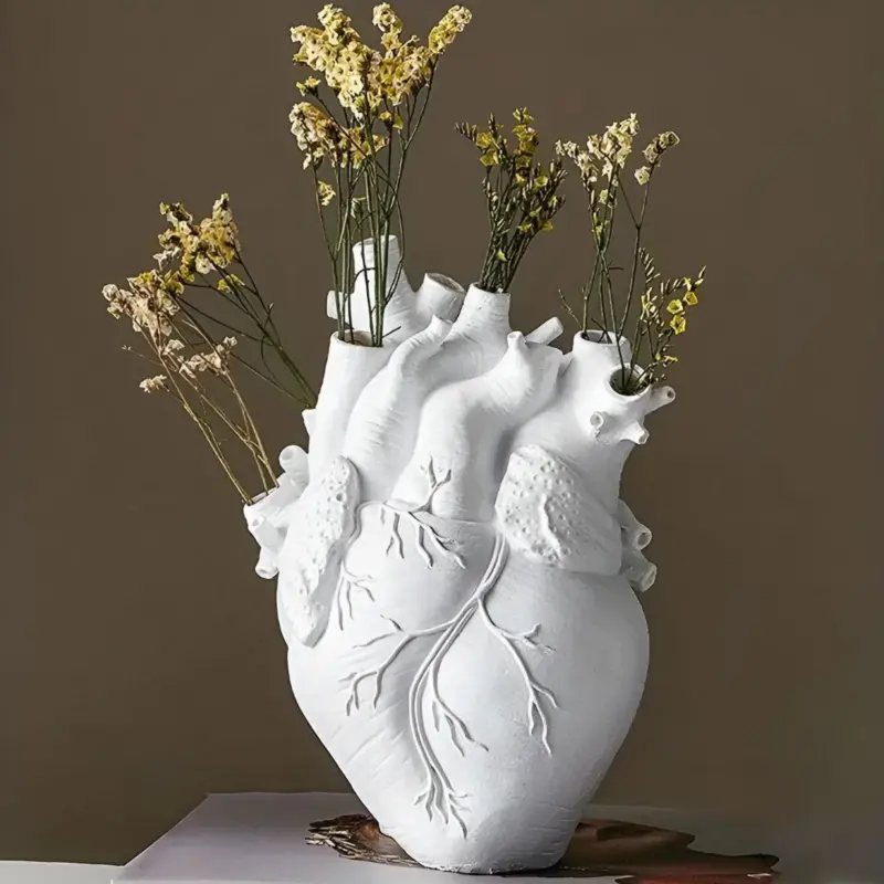 EcoHeart Bamboo Wood Lively Vase in Heart Shape tag1
