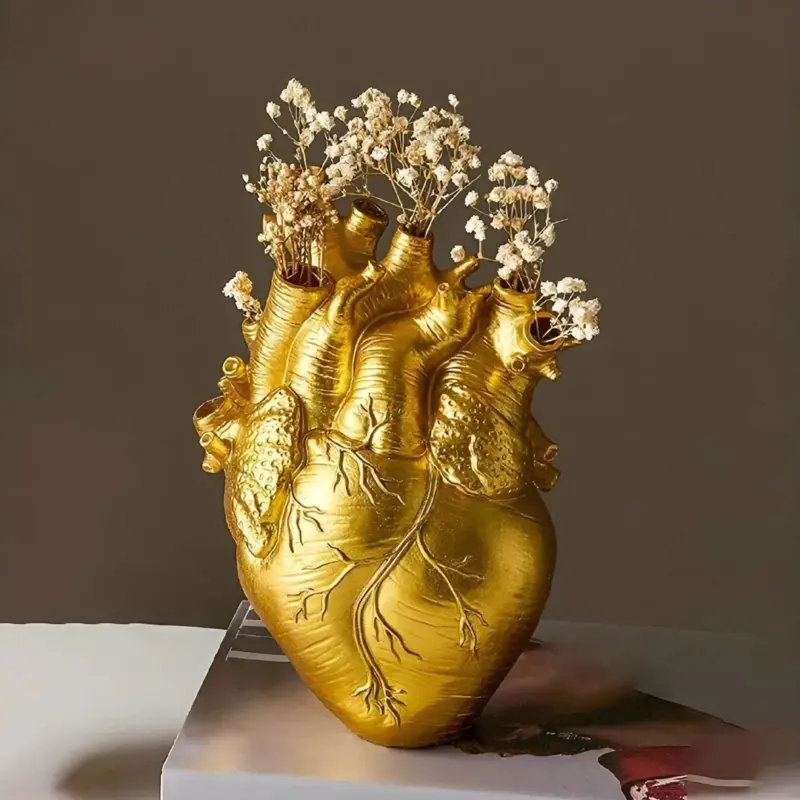 EcoHeart Bamboo Wood Lively Vase in Heart Shape tag1