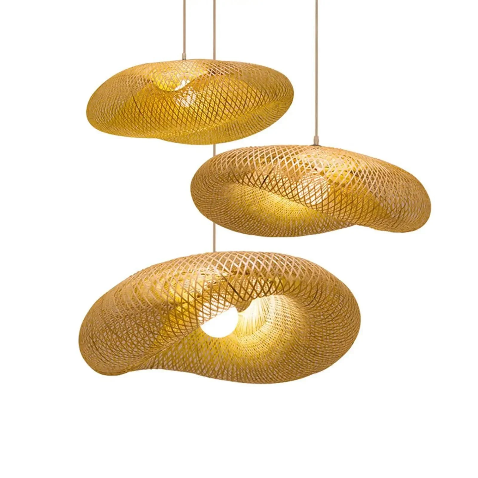 EcoLantern - Vintage Bamboo LED pendant light -