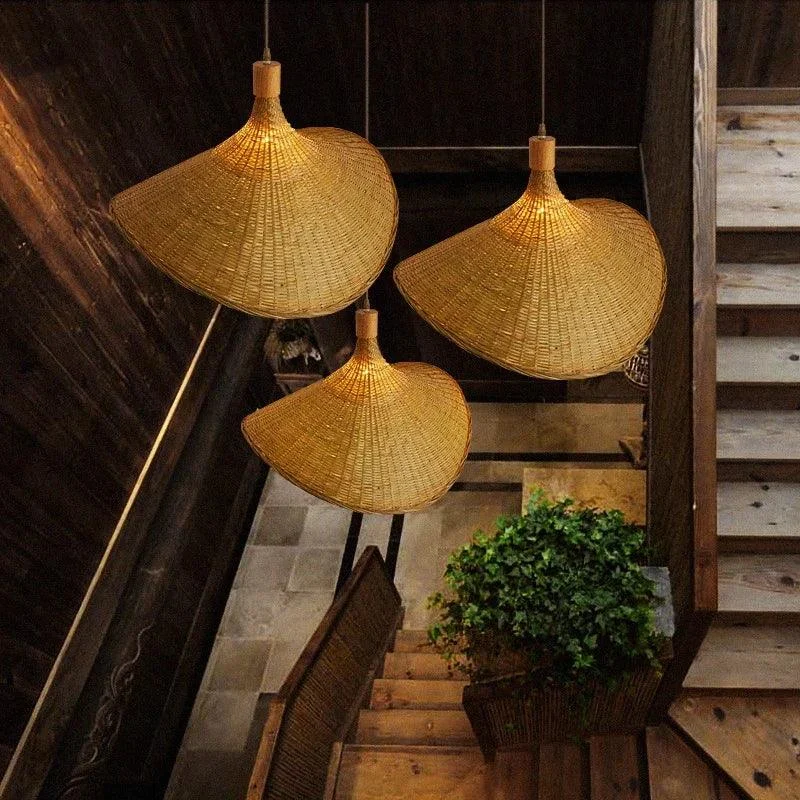 EcoLoom - Bamboo Wicker Pendant Lamp -  - #tag1#