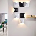 EcoLume Modern minimalist Origami LED wall lamp with 1 light tag1