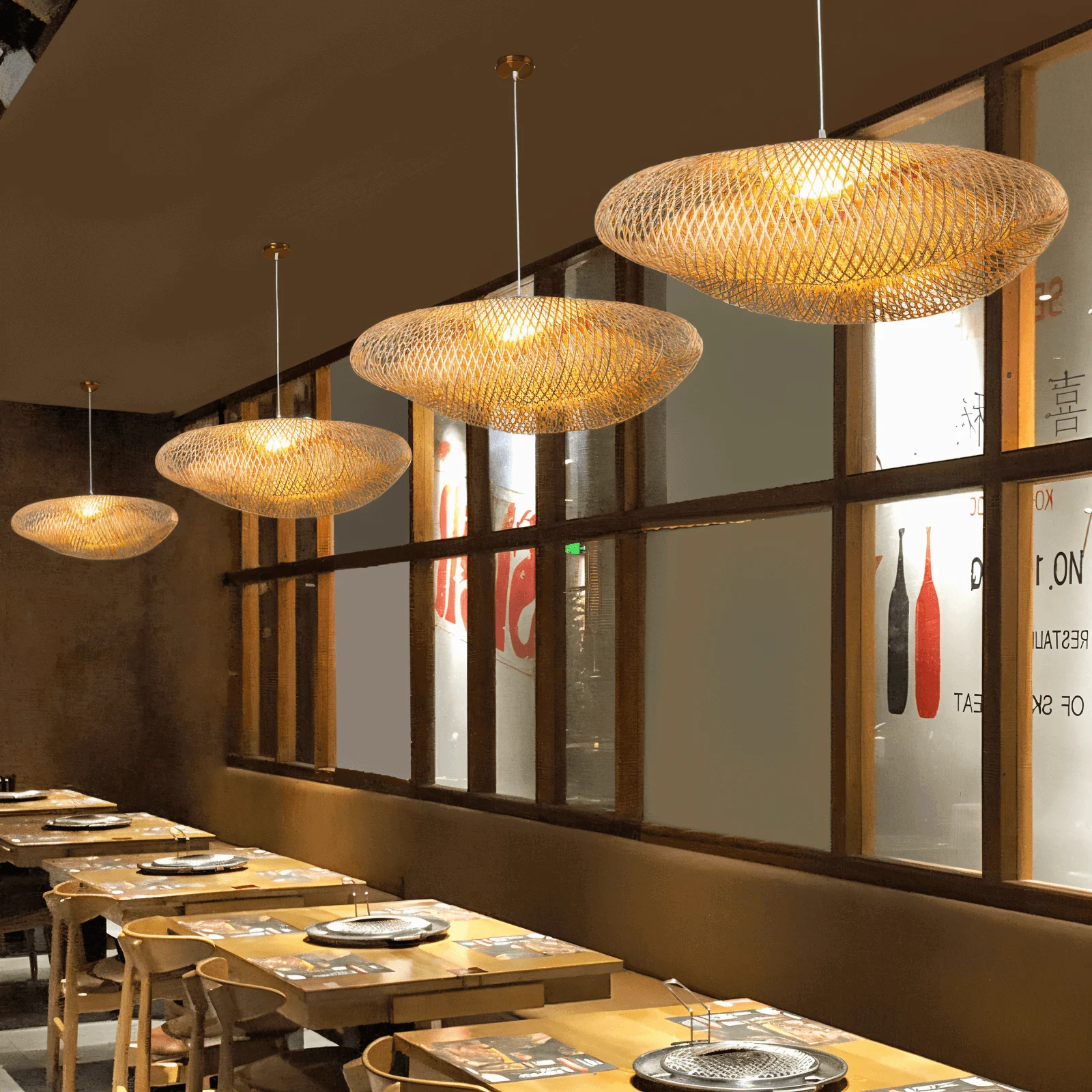 EcoLush Ceiling Light - Handmade Rattan Pendant Light - Rustic Boho Lamp -  - #tag1#