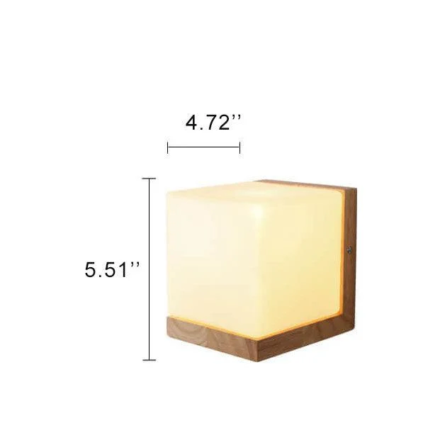 EcoShine - Modern wooden wall lamp with cube-shaped base -  - #tag1#