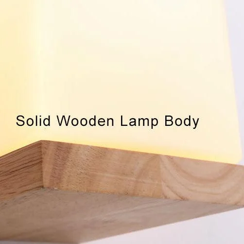 EcoShine - Modern wooden wall lamp with cube-shaped base -  - #tag1#