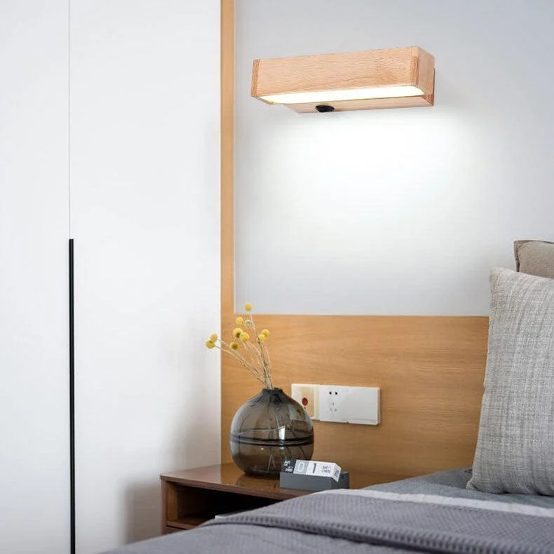EcoWood - Modern rotating LED wall lamp made of wood with 1 light -  - #tag1#