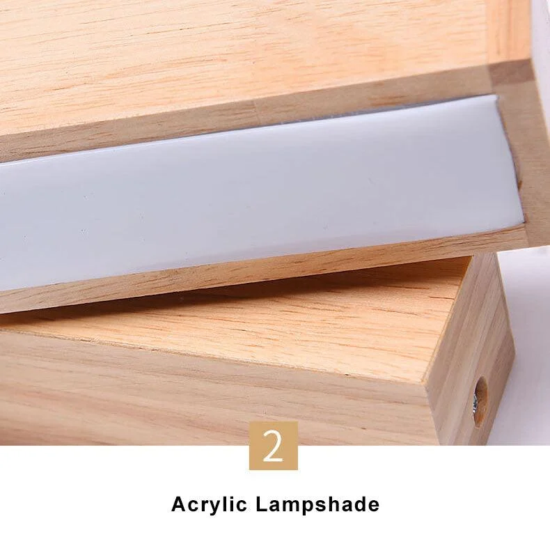 EcoWood - Modern rotating LED wall lamp made of wood with 1 light -  - #tag1#