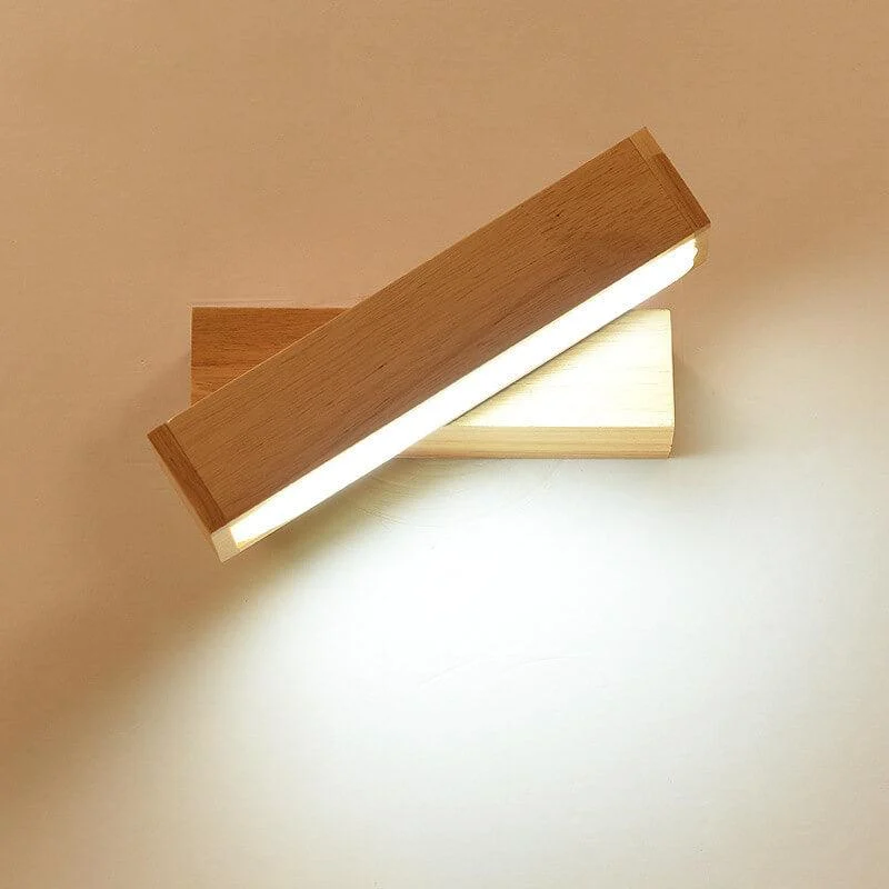 EcoWood - Modern rotating LED wall lamp made of wood with 1 light -  - #tag1#