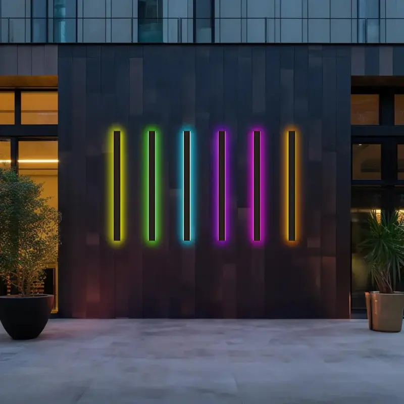 EdgeLux Black LED Wall Lamps for Garden and Hall tag1