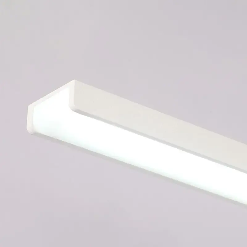 EdgeMinimalistRectangularMetalWallLamp White Black Bathroom