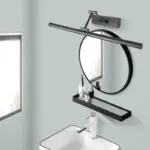 Edge Minimalist LED Wall Lamp Black White Indoor Bathroom Metal tag1