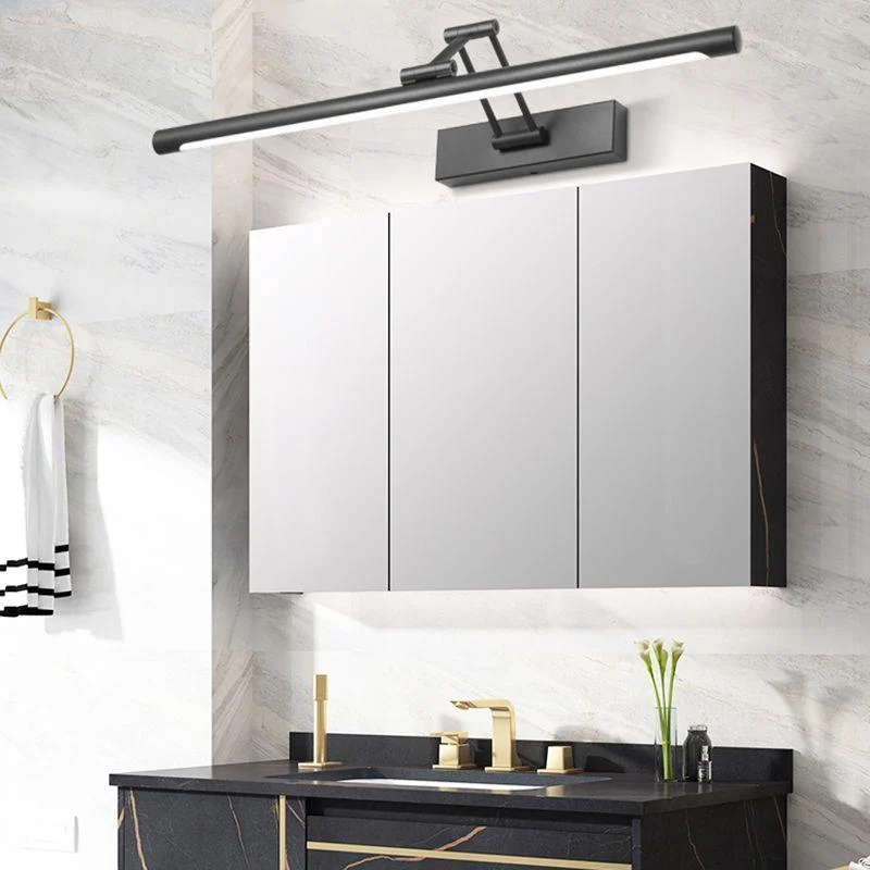 Edge Minimalist LED Wall Lamp Black/White Indoor Bathroom Metal -  - #tag1#