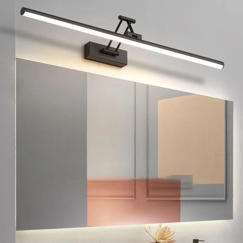 Edge Minimalist LED Wall Lamp Black/White Indoor Bathroom Metal -  - #tag1#