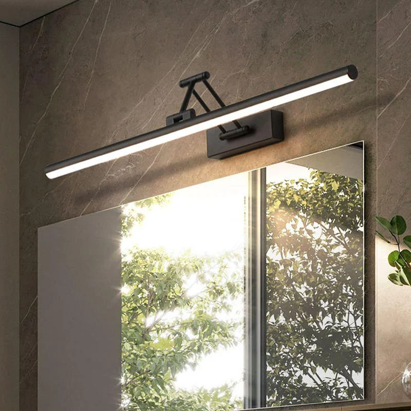 Edge Minimalist LED Wall Lamp Black/White Indoor Bathroom Metal -  - #tag1#