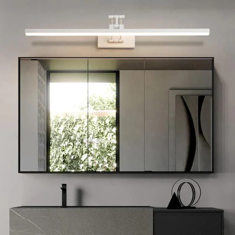 Edge Minimalist LED Wall Lamp Black/White Indoor Bathroom Metal -  - #tag1#