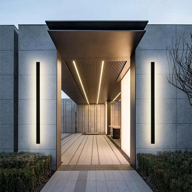 Edge Modern Design LED Wall Lamps Black Metal for Garden and Hallway -  - #tag1#