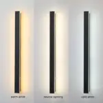 Edge Modern Design LED Wall Lamps Black Metal for Garden and Hallway tag1