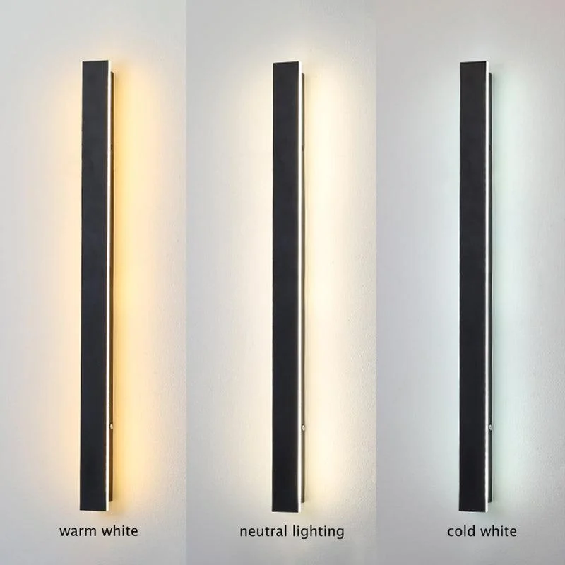 Edge Modern Design LED Wall Lamps Black Metal for Garden and Hallway -  - #tag1#