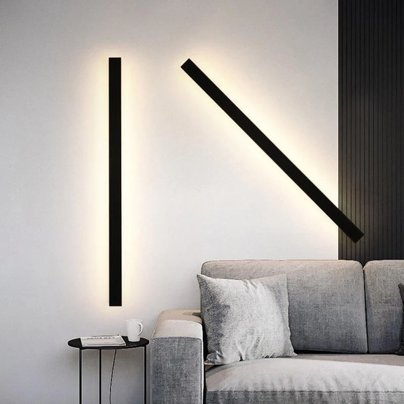 Edge Modern Design LED Wall Lamps Black Metal for Garden and Hallway -  - #tag1#