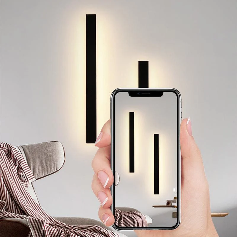 Edge Modern Design LED Wall Lamps Black Metal for Garden and Hallway -  - #tag1#