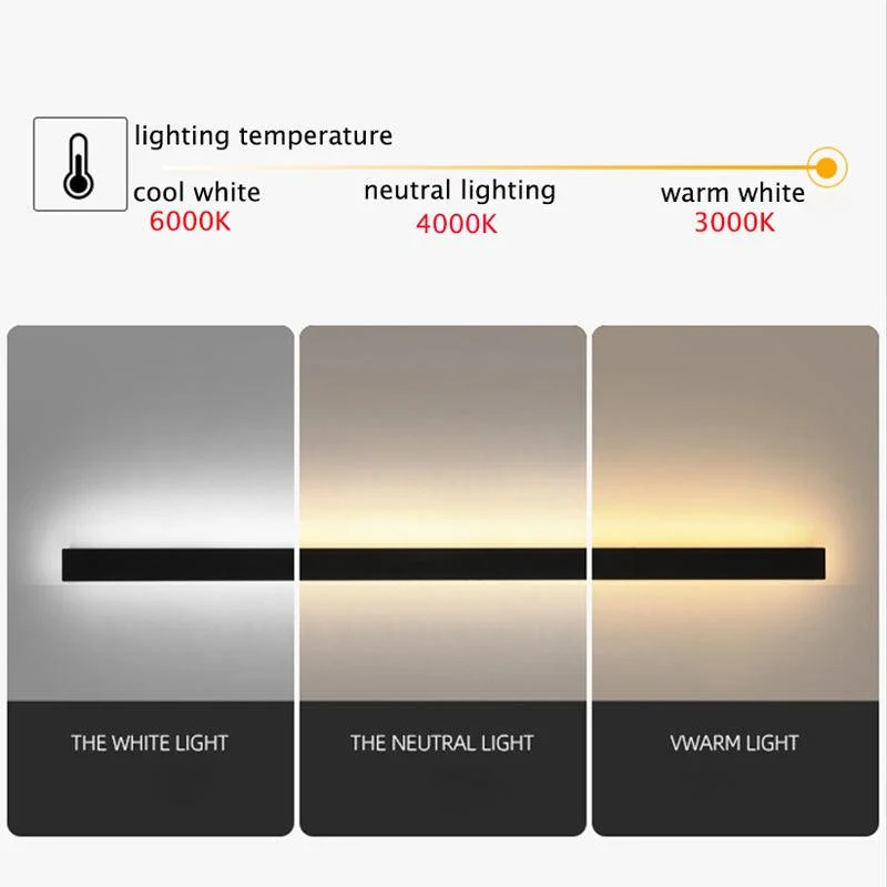 Edge Modern Design LED Wall Lamps Black Metal for Garden and Hallway -  - #tag1#