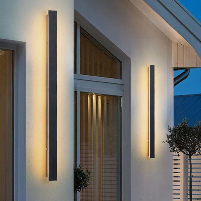 Edge Modern Design LED Wall Lamps Black Metal for Garden and Hallway -  - #tag1#