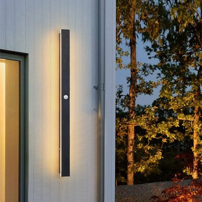 Edge Modern Design LED Wall Lamps Black Metal for Garden and Hallway -  - #tag1#