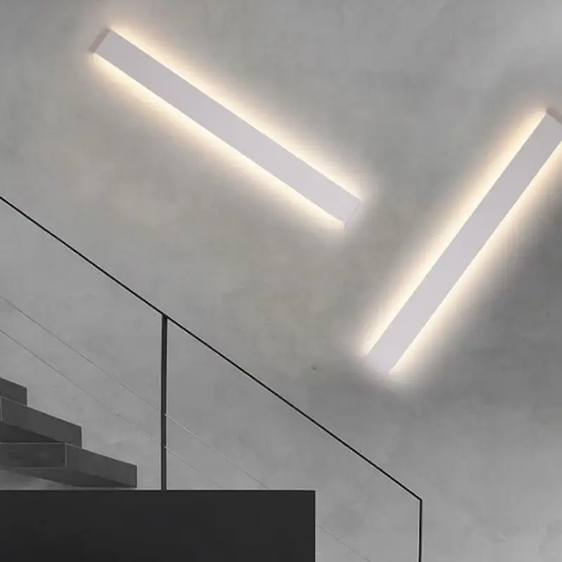 Edge Modern LED Wall Lamp Rectangular Black White Gold Bathroom Living Room tag1