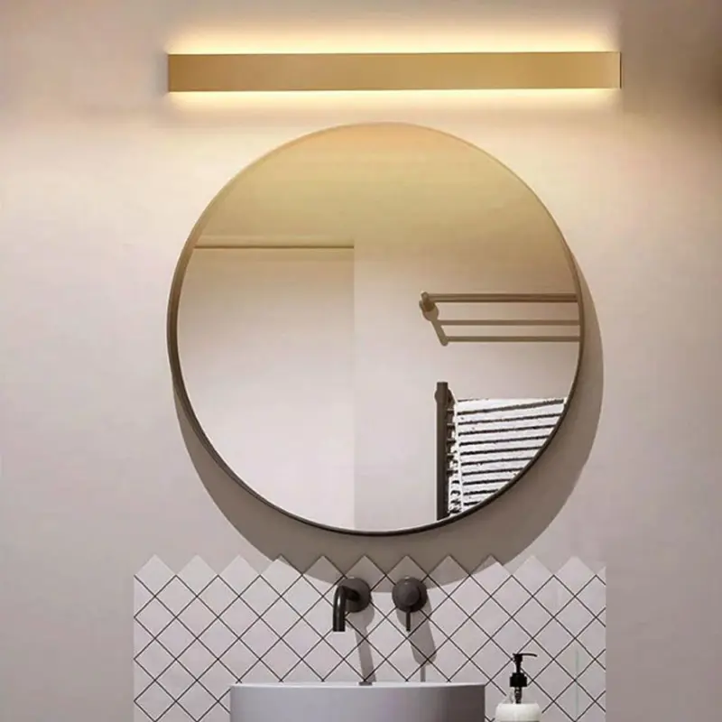 Edge Modern LED Wall Lamp Rectangular Black White Gold Bathroom Living Room tag1