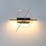Edge Modern Swivel Wall Lamp Black White Bedroom Metal Silicone tag1
