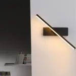 Edge Modern Swivel Wall Lamp Black White Bedroom Metal Silicone tag1