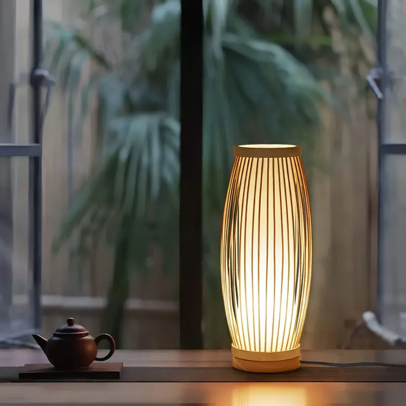 EdoEleganceTischlampe JapanischerStilmitRaffinierterAsthetik2xlumina
